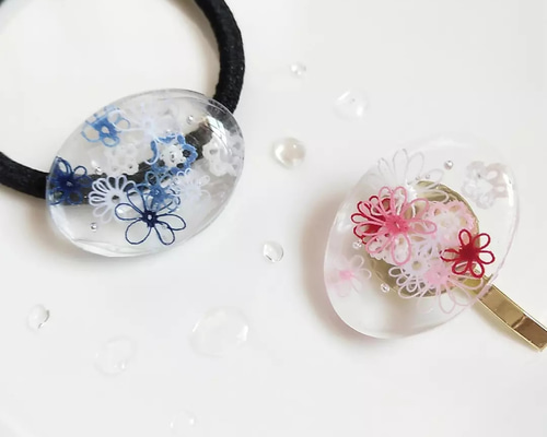 タティングレース ヘアゴム ポニーフック レジン❀.*・゜ 926dd45606a4852e452016f4be0398