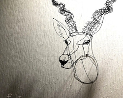 ワイヤーアート 雄鹿2 立体・オブジェ ヤスバル 通販 14445968｜Creema