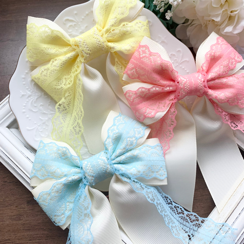 【 他ページでおまとめ中 】LOVEポニーオー①◆青×水色◆レースリボン 他ページでおまとめ中 】LOVEポニーオー①◇青×水色◇レースリボン