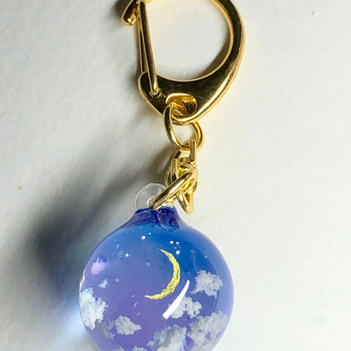 【No.143】～空玉～月夜と雲 チャーム キーホルダー No.143】～空玉～月夜と雲 チャーム キーホルダー No.143】～空玉