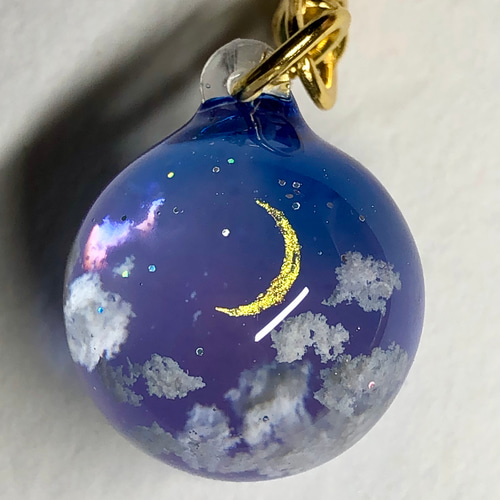 【No.143】～空玉～月夜と雲 チャーム キーホルダー No.143】～空玉～月夜と雲 チャーム キーホルダー No.143】～空玉