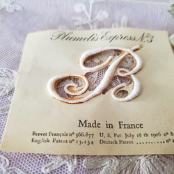 フランスアンティーク　Plumetis-Express 刺繍イニシャルシート "B" No.3 2枚目の画像