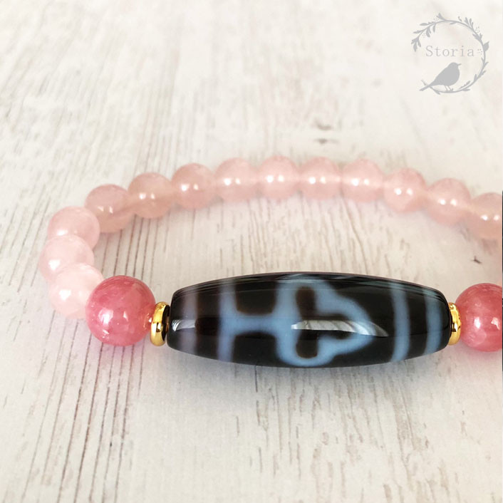 【愛される存在へ】菩提天珠×インカローズ×ローズクォーツ ブレスレット