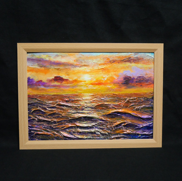 油絵 油彩 油彩画 絵 絵画【夕焼けの海】A4 油絵 油彩 油彩画 絵 絵画【夕焼けの海】A4 絵画 HR 通販