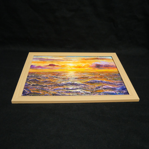 油絵 油彩 油彩画 絵 絵画【夕焼けの海】A4 油絵 油彩 油彩画 絵 絵画【夕焼けの海】A4 絵画 HR 通販