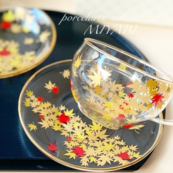 ガラスに映える紅葉のティーセット ティーカップ MIYABI 通販 14688236