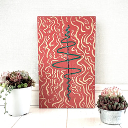 壁掛け　小さな作品　漆アートパネル　/「 kamui . spiral」カムイ　　スパイラル 3枚目の画像