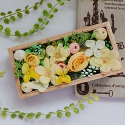 10種の植物のフェイクグリーンリース(18cm) リース apricot