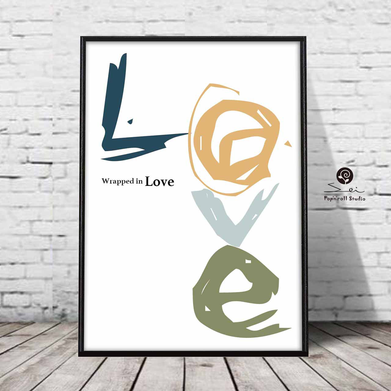 タイポグラフィ　愛   送料無料　ポスター　アート　アートポスター　（アート　seiで検索新着順）　740