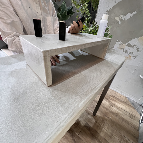 モルタル×アイアン ネイルテーブル(&アームレスト) 机・デスク tumugu