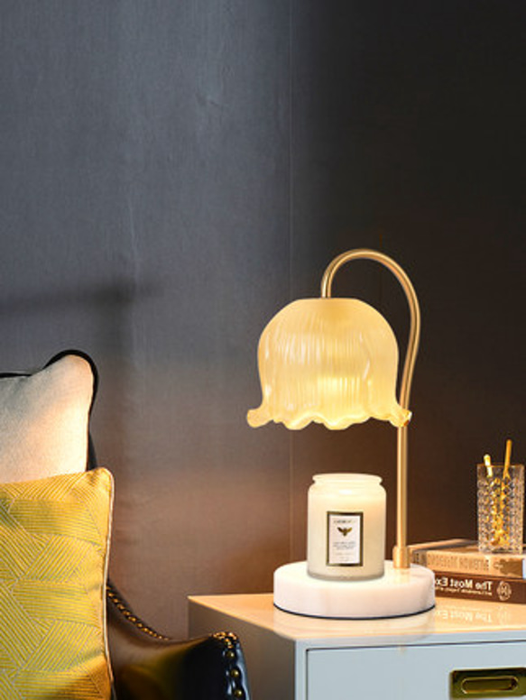 Lights 女の子の寝室のベッドサイド ワックス ランプ 無煙睡眠のための