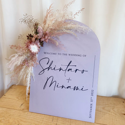 リボンガーリーウェルカムボード │ウェディング 結婚式 りぼん