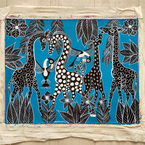 本物　ムワメディMWAMEDI 絵画作品 本物ムワメディMWAMEDI 絵画作品