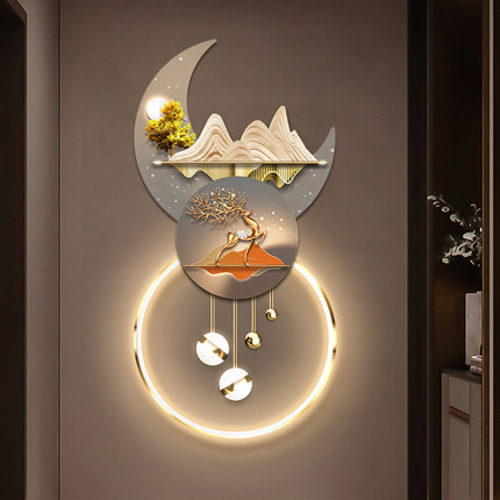 玄関装飾絵画ライト高級ledランプ発光リビングルーム玄関絵画壁