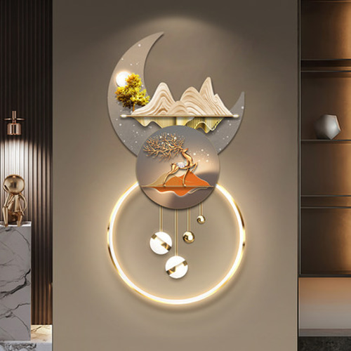 玄関装飾絵画ライト高級ledランプ発光リビングルーム玄関絵画壁立体壁