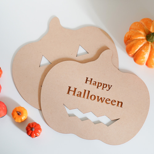 木製 ハロウィンプレート［ Happy Halloween かぼちゃ ］ハロウイン