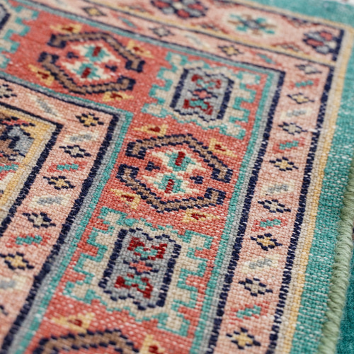 パキスタン手織り絨毯 ウール 高品質 size93×62cm