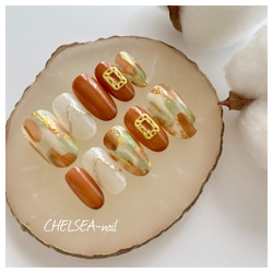 塗りかけニュアンスネイル(ブラウン) 2枚目の画像