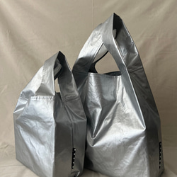 ショッピングバッグ シルバー S 4枚目の画像