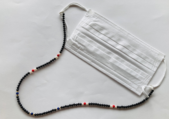 天然石のマスクストラップ 1枚目の画像