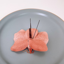 ピンク胡蝶蘭 1輪 ヘッドパーツ 髪飾り 3枚目の画像