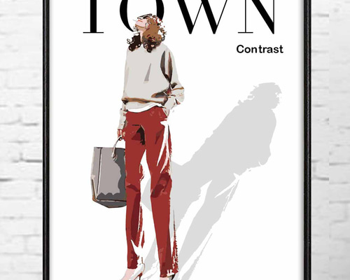 TOWN ファッション 送料無料 ポスター アート アートポスター