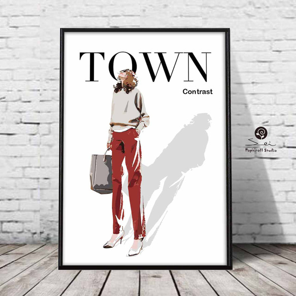 TOWN ファッション ポスター A4 アート アートポスター （アート