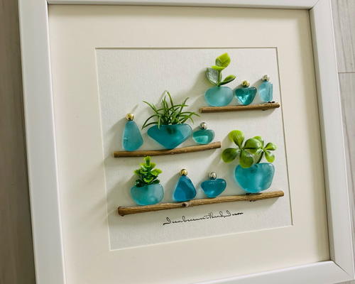 限定版 厳選シーグラスアート 海の宝石 北欧 ガラス細工 インテリア