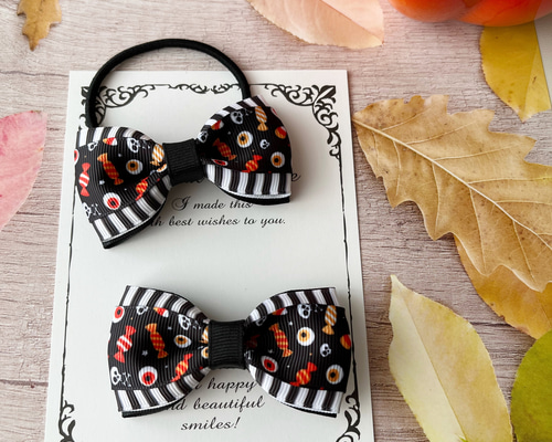 ベビーヘアクリップ⋈ヘアゴム❤︎ブラック 61d7f2528d414fdc8ca9dd4996034d