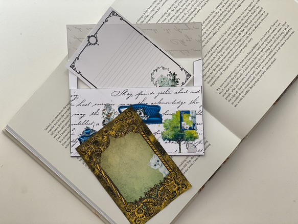 オリジナル 封筒とメッセージカード レターセット 5枚目の画像