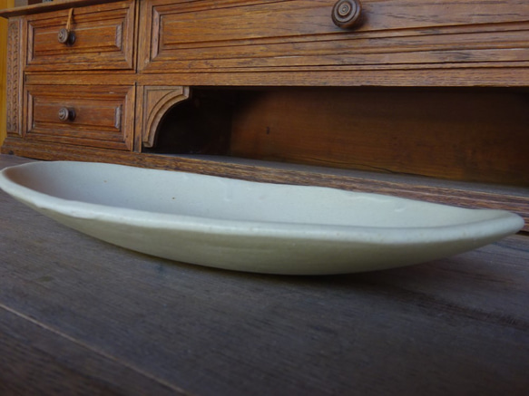 『モダン加飾楕円皿26㎝』パスタ皿カレー皿サンマ皿盛り皿 5枚目の画像