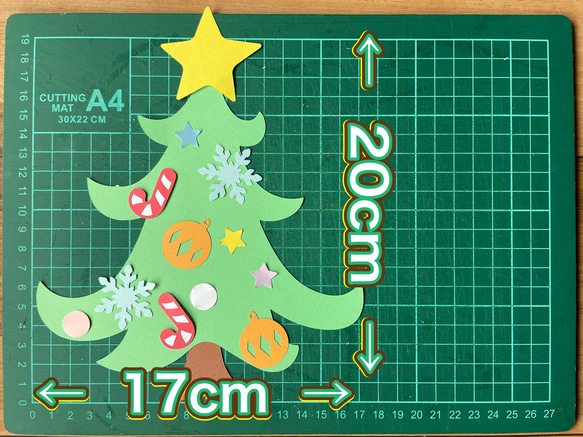 ハンドメイド 壁面飾り★12月 クリスマスツリー製作キット 10セット 2枚目の画像