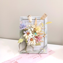 布花　染め花　アートフラワー　アンティーク風 特大ブーケ　１点 布花 染め花 アートフラワー アンティーク風 特大ブーケ 1点