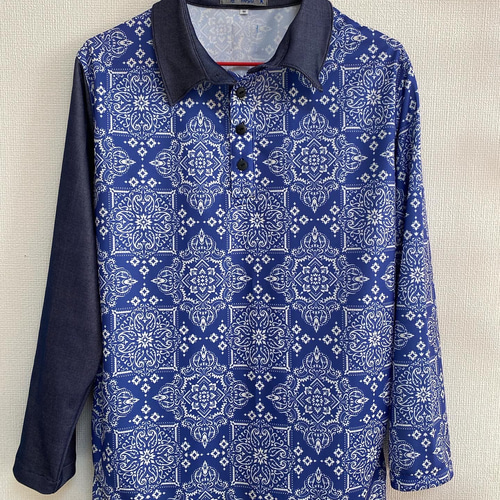 ゴルフウェア メンズ ペイズリー柄長袖 その他トップス 慈 megu