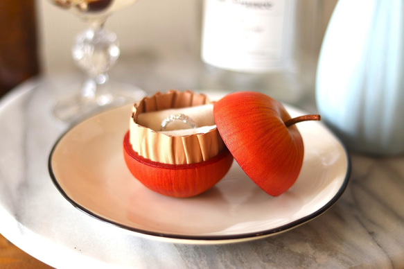 革パティシエseries【革りんご】プロポーズリングケース・小物入れ 関西圏