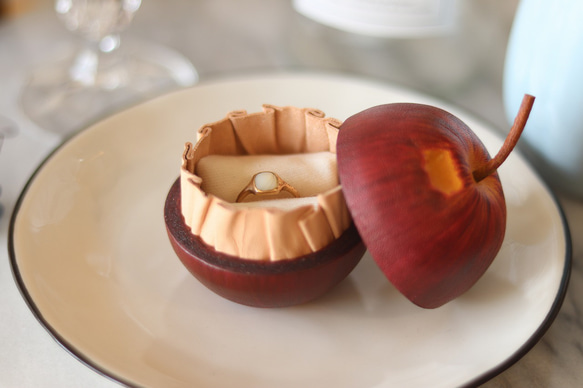 革パティシエseries【革りんご】プロポーズリングケース・小物入れ 関西圏