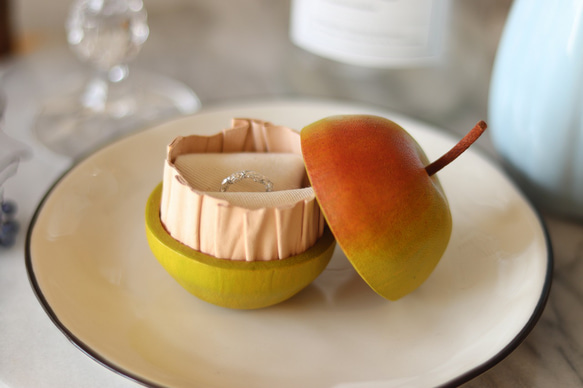 革パティシエseries【革りんご】プロポーズリングケース・小物入れ 関西圏