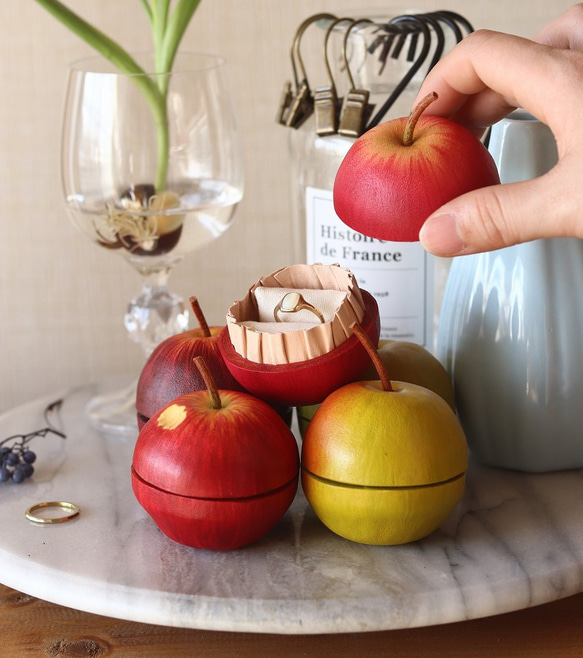 革パティシエseries【革りんご】プロポーズリングケース・小物入れ 関西圏