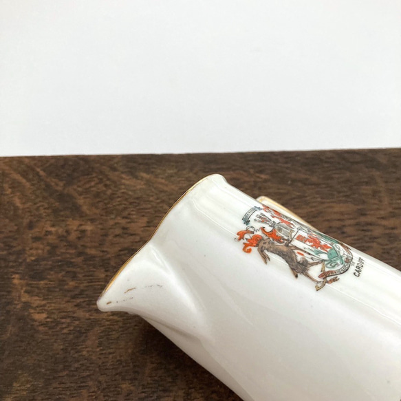 アンティークピッチャー　陶器 ロンドンお土産　カーディフ　イギリス ギフト プレゼント バッキンガム宮殿 エリザベス女王 7枚目の画像
