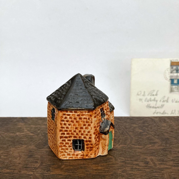 アンティークハウスオブジェ　陶器のお家　置きもの　家オブジェ　北欧　暮らし道具　陶器　ギフト 建築　プレゼント 2枚目の画像