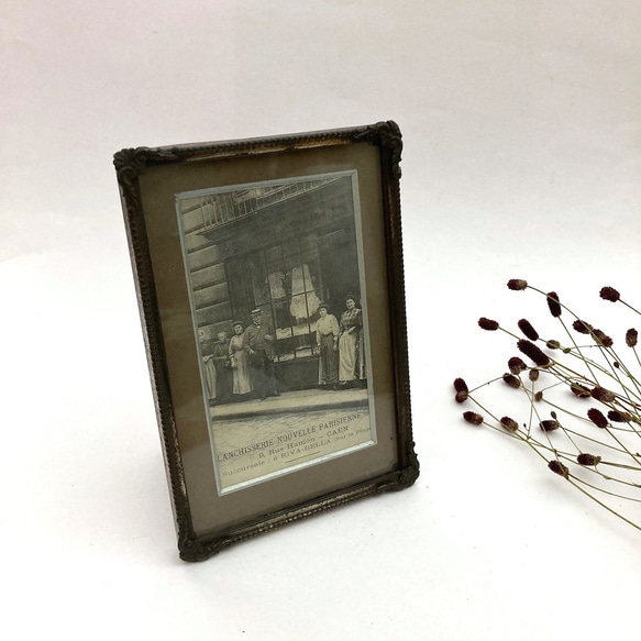 アンティークフォトフレーム vintage pictureframe 古ブリキ額