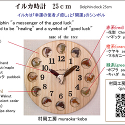 幸運と癒しのイルカ時計　25ｃｍ丸 5枚目の画像