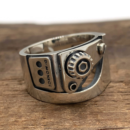 シルバー925 リング メンズ/スチームパンク 歯車/シルバーアクセサリー