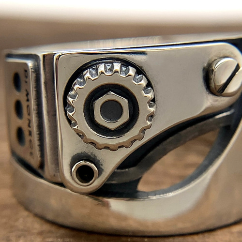 シルバー925 リング メンズ/スチームパンク 歯車/シルバーアクセサリー