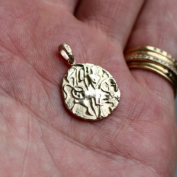 Ancient Indian Coin Charm / K10, K18, PT900 6枚目の画像