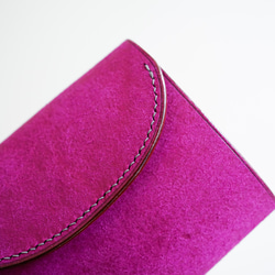 flap mini wallet [ ヴァイオレット ] ミニ財布 レザーウォレット 4枚目の画像