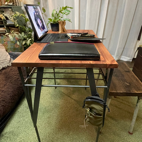 デスクテーブルラックアイアン家具ハンドメイドオーダーメイド男前