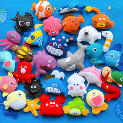 フェルトの魚釣り30①☆フェルトおもちゃ☆フェルトさかなつり