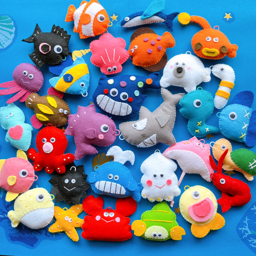 フェルトの魚釣り30①☆フェルトおもちゃ☆フェルトさかなつり