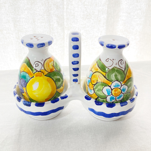 アウトレット]塩コショウ入れ SEP005 マヨリカ焼き イタリア陶器